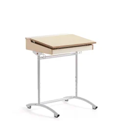 Pulpetti ACCESS Korkeussäädettävä, 650x550 mm, valkoinen, beige ääntä vaimentava linoleumi