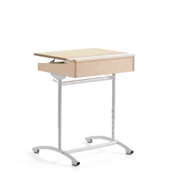Pulpetti ACCESS Korkeussäädettävä, 650x550 mm, valkoinen, beige ääntä vaimentava linoleumi