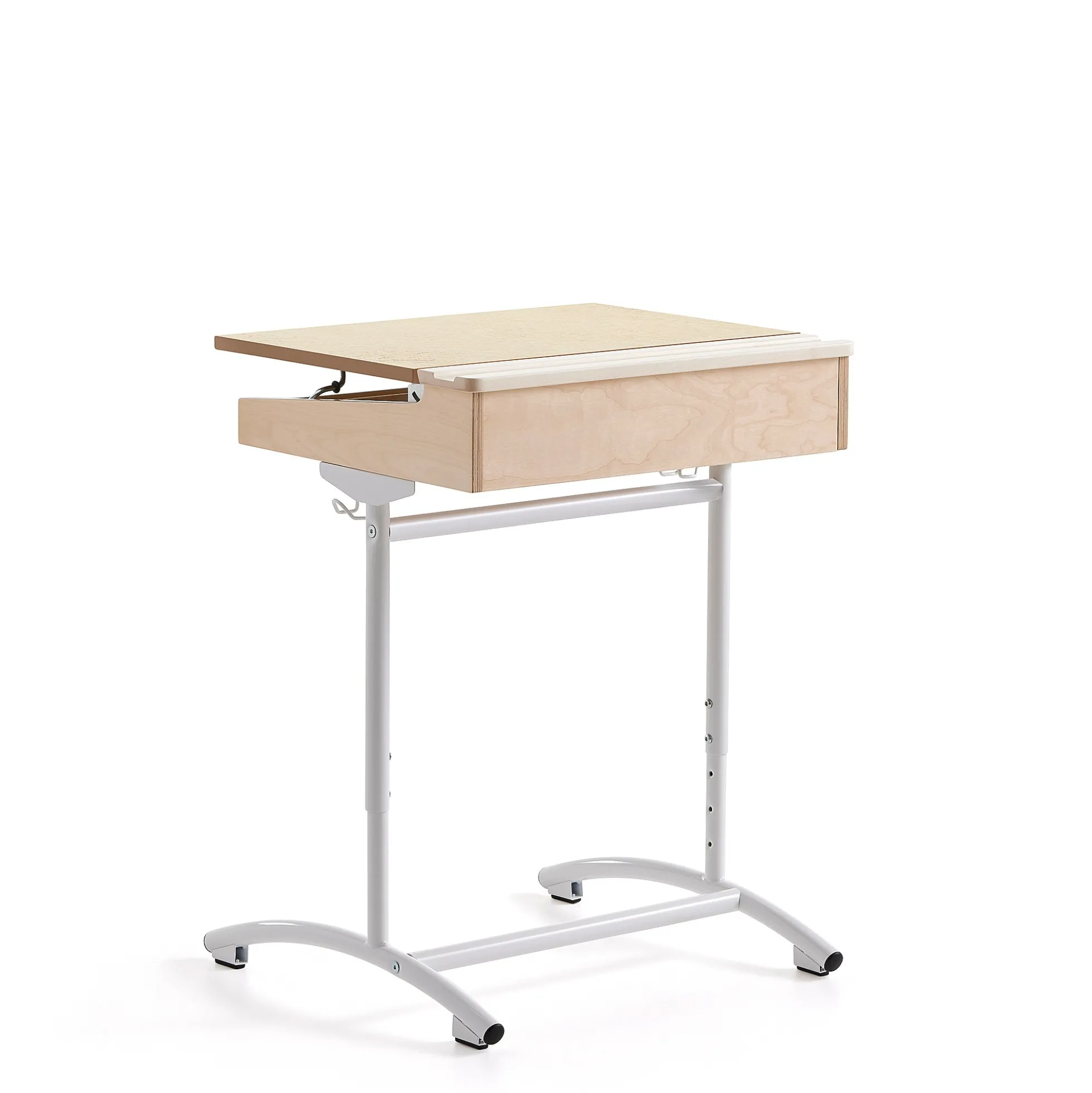 Pulpetti ACCESS Korkeussäädettävä, 650x550 mm, valkoinen, beige ääntä vaimentava linoleumi