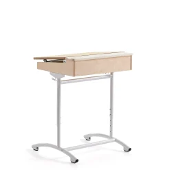 Pulpetti ACCESS Korkeussäädettävä, 650x550 mm, valkoinen, beige ääntä vaimentava linoleumi