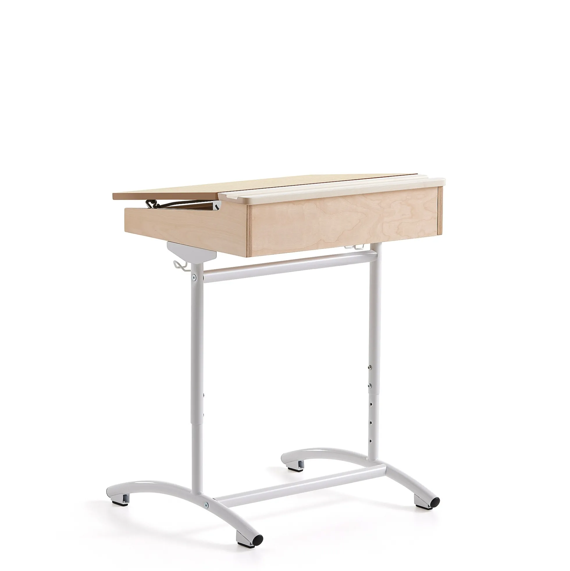 Pulpetti ACCESS Korkeussäädettävä, 650x550 mm, valkoinen, beige ääntä vaimentava linoleumi