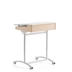 Pulpetti ACCESS Korkeussäädettävä, 650x550 mm, valkoinen, valkoinen ääntä vaimentava korkeapainelaminaatti