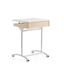 Pulpetti ACCESS Korkeussäädettävä, 650x550 mm, valkoinen, valkoinen ääntä vaimentava korkeapainelaminaatti