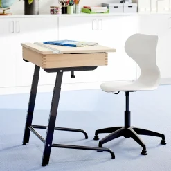 Pulpetti AXIOM Ääntä vaimentava linoleumi, antrasiitinharmaa/beige