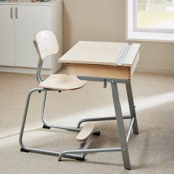 Pulpetti AXIOM Ääntä vaimentava linoleumi, hopeanharmaa/beige