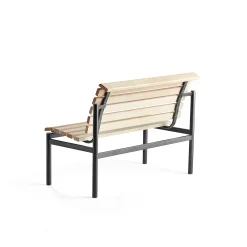 Puupenkki AURORA 1200x700x900 mm, musta jalusta, koivu