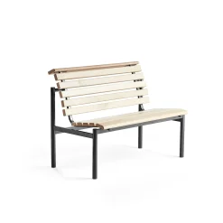 Puupenkki AURORA 1200x700x900 mm, musta jalusta, koivu