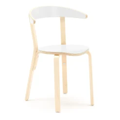 Puutuoli LINUS Istuinkorkeus: 450 mm, koivu, valkoinen laminaatti