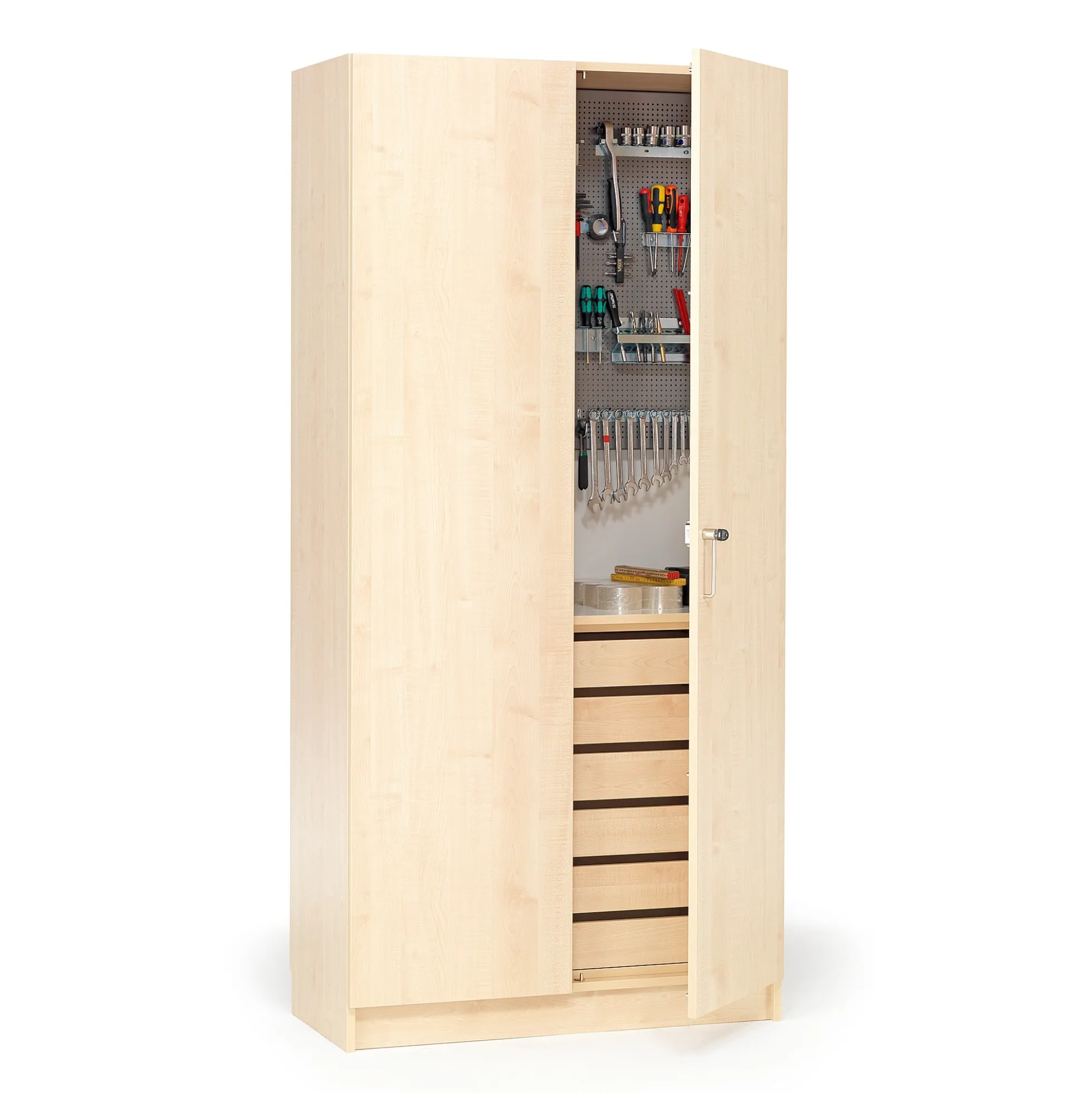 Puutyökaappi THEO 1000x470x2100 mm, koivu