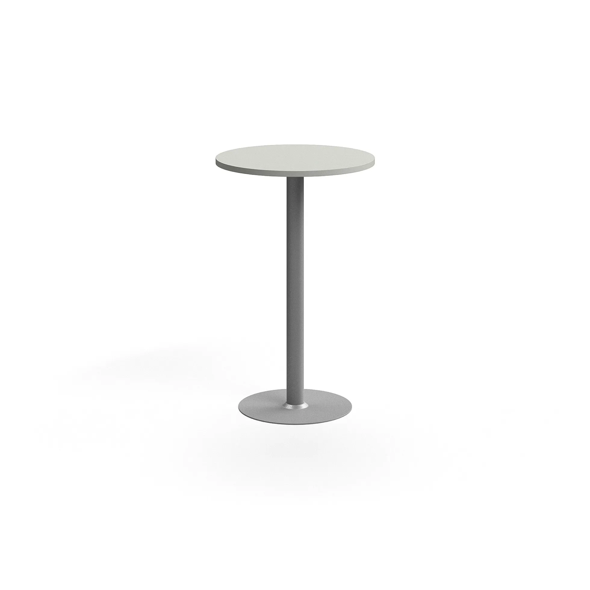 Pyöreä baaripöytä VERTICUS Ø700x1100 mm, vaaleanharmaa/hopea