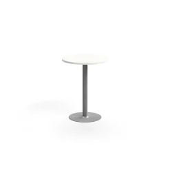 Pyöreä baaripöytä VERTICUS Ø700x900 mm, valkoinen/hopea