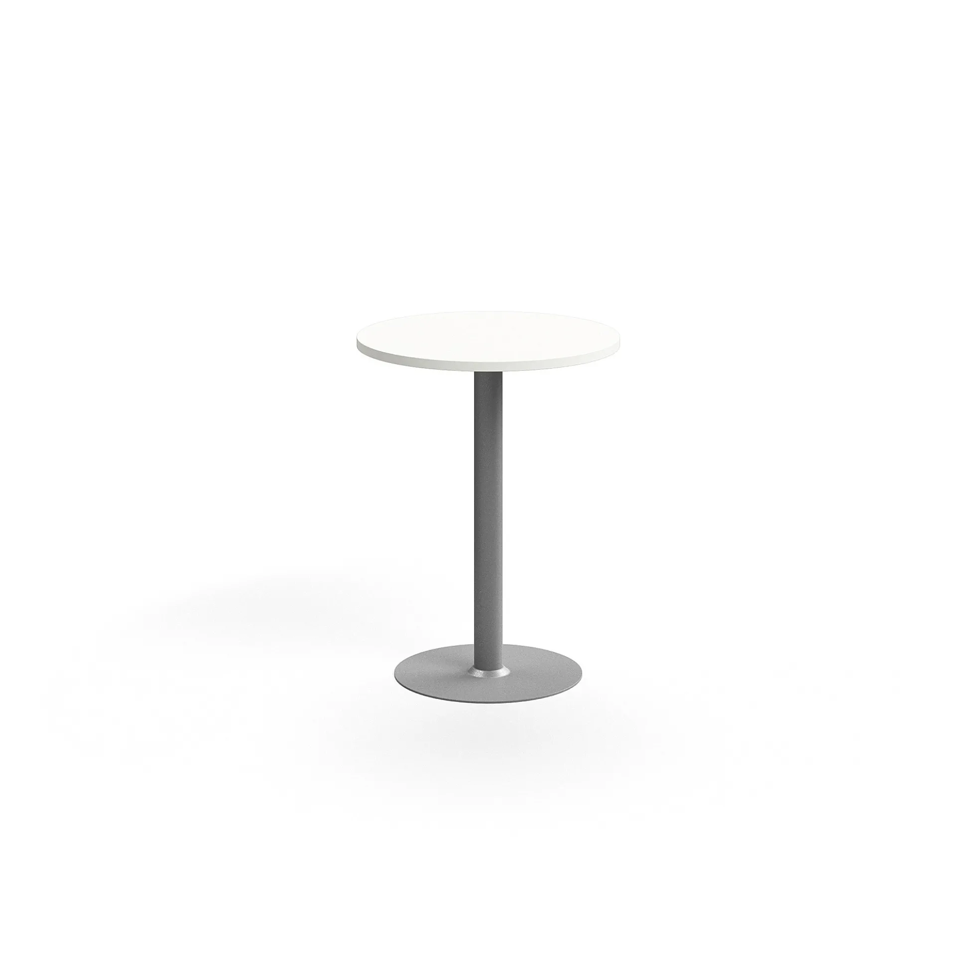 Pyöreä baaripöytä VERTICUS Ø700x900 mm, valkoinen/hopea