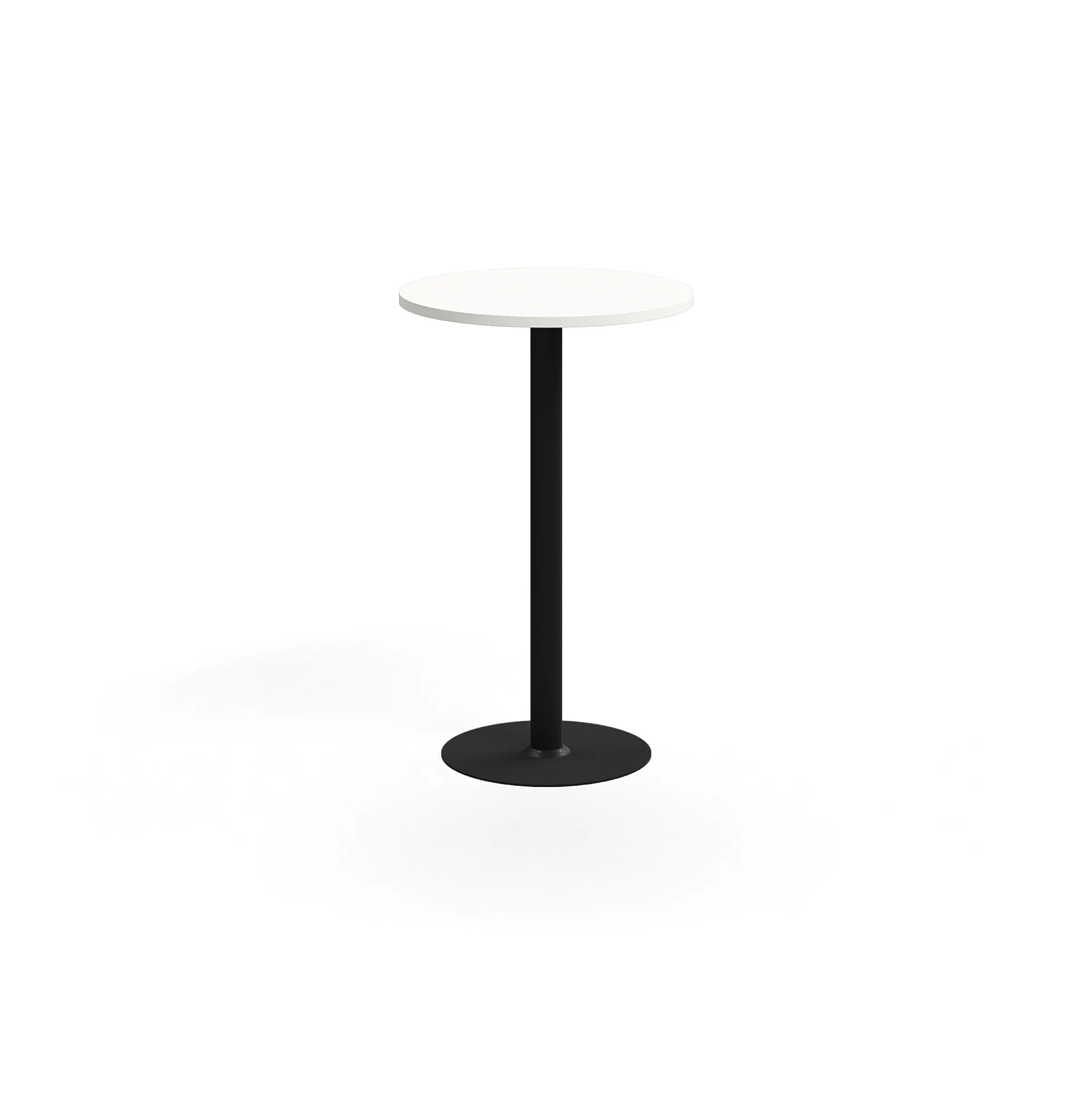 Pyöreä baaripöytä VERTICUS Ø700x1100 mm, valkoinen/musta