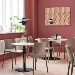 Pyöreä pöytä VERTICUS Ø1200x720 mm, tammi/musta