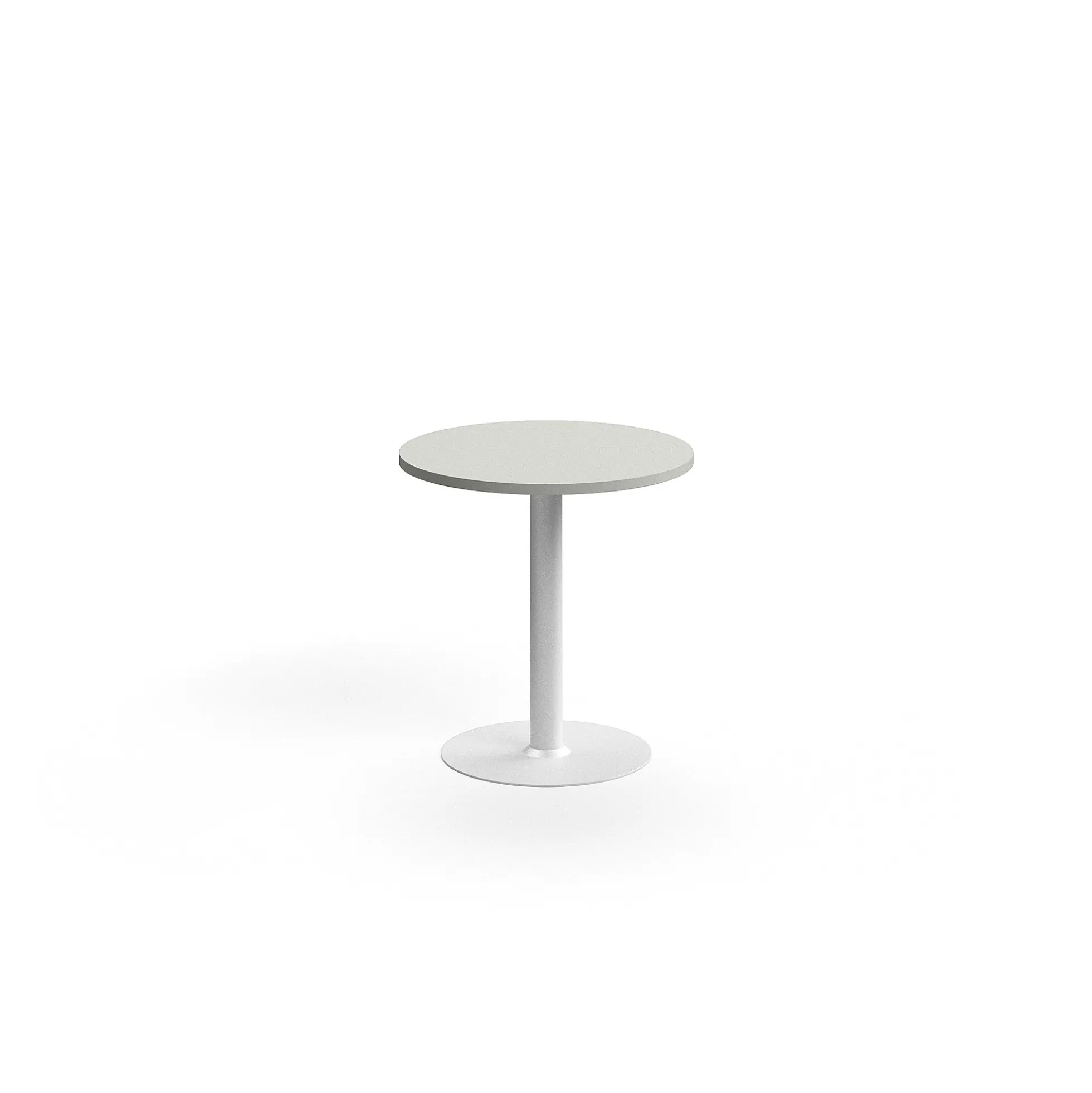 Pyöreä pöytä VERTICUS Ø700x720 mm, vaaleanharmaa/valkoinen