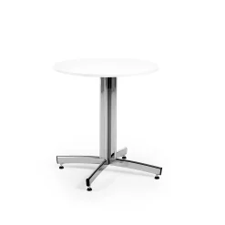 Pyöreä ruokapöytä SANNA Ø700x720 mm, kromi/valkoinen