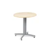 Pyöreä ruokapöytä SANNA Ø700x720 mm, silver/koivu