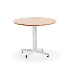 Pyöreä ruokapöytä SANNA Ø900x720 mm, valkoinen/pyökki