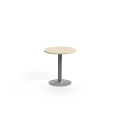 Pöytä ALVA Ø700x720 mm, korkeapainelaminaatti, hopea/koivu