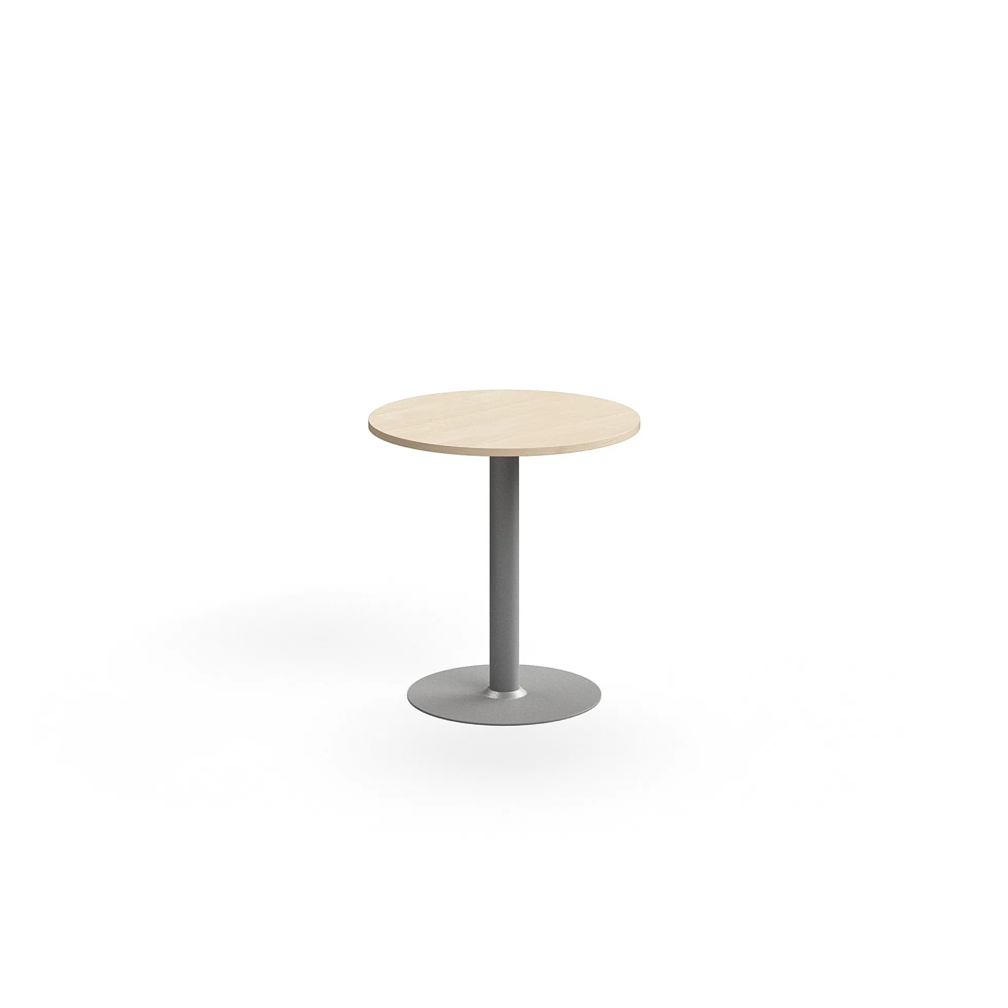 Pöytä ALVA Ø700x720 mm, korkeapainelaminaatti, hopea/koivu