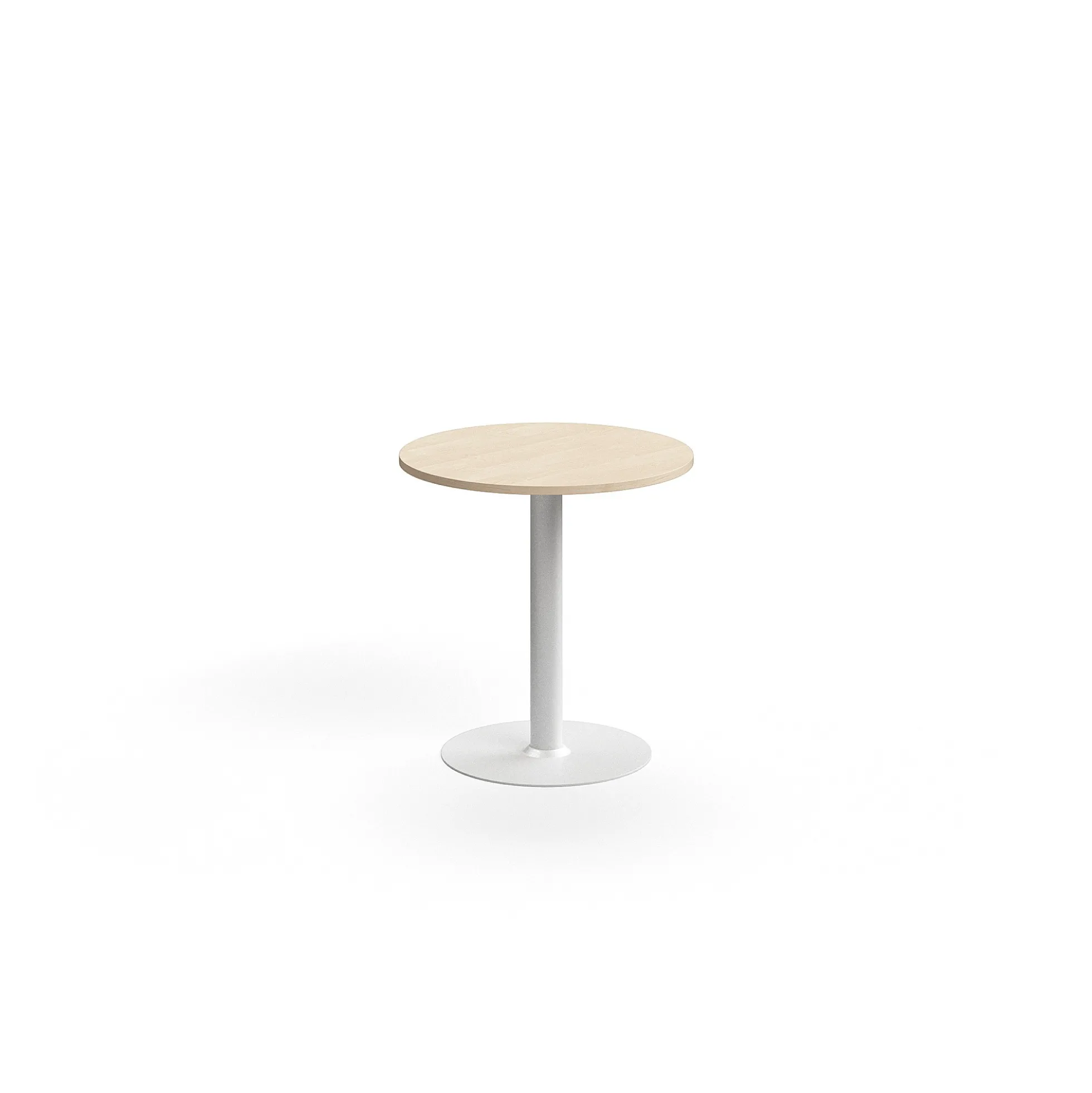 Pöytä ALVA Ø700x720 mm, korkeapainelaminaatti, valkoinen/koivu