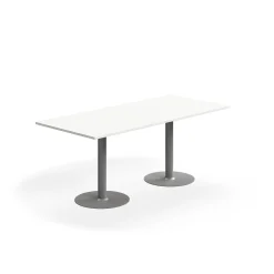 Pöytä ALVA 1800x800x720 mm, korkeapainelaminaatti, hopea/valkoinen