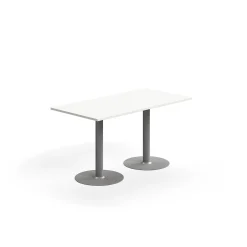 Pöytä ALVA 1400x700x720 mm, korkeapainelaminaatti, hopea/valkoinen
