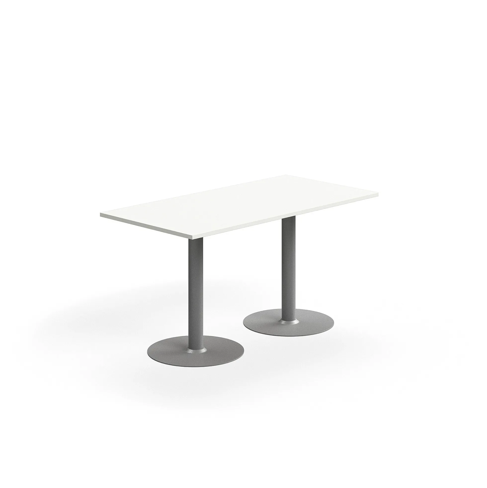 Pöytä ALVA 1400x700x720 mm, korkeapainelaminaatti, hopea/valkoinen