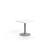 Pöytä ALVA 700x700x720 mm, korkeapainelaminaatti, hopea/valkoinen