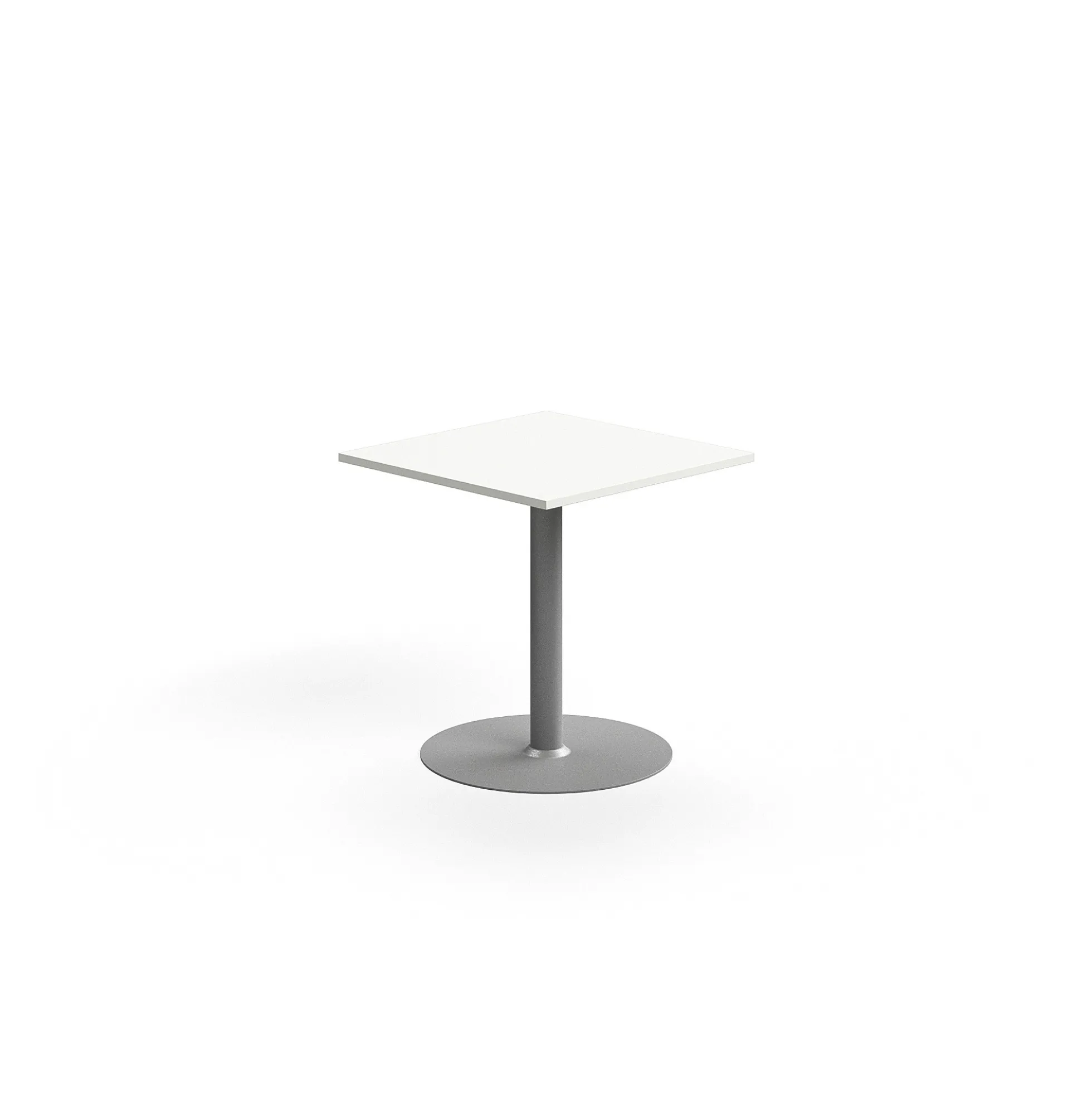 Pöytä ALVA 700x700x720 mm, korkeapainelaminaatti, hopea/valkoinen