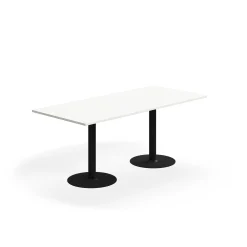 Pöytä ALVA 1800x800x720 mm, korkeapainelaminaatti, musta/valkoinen
