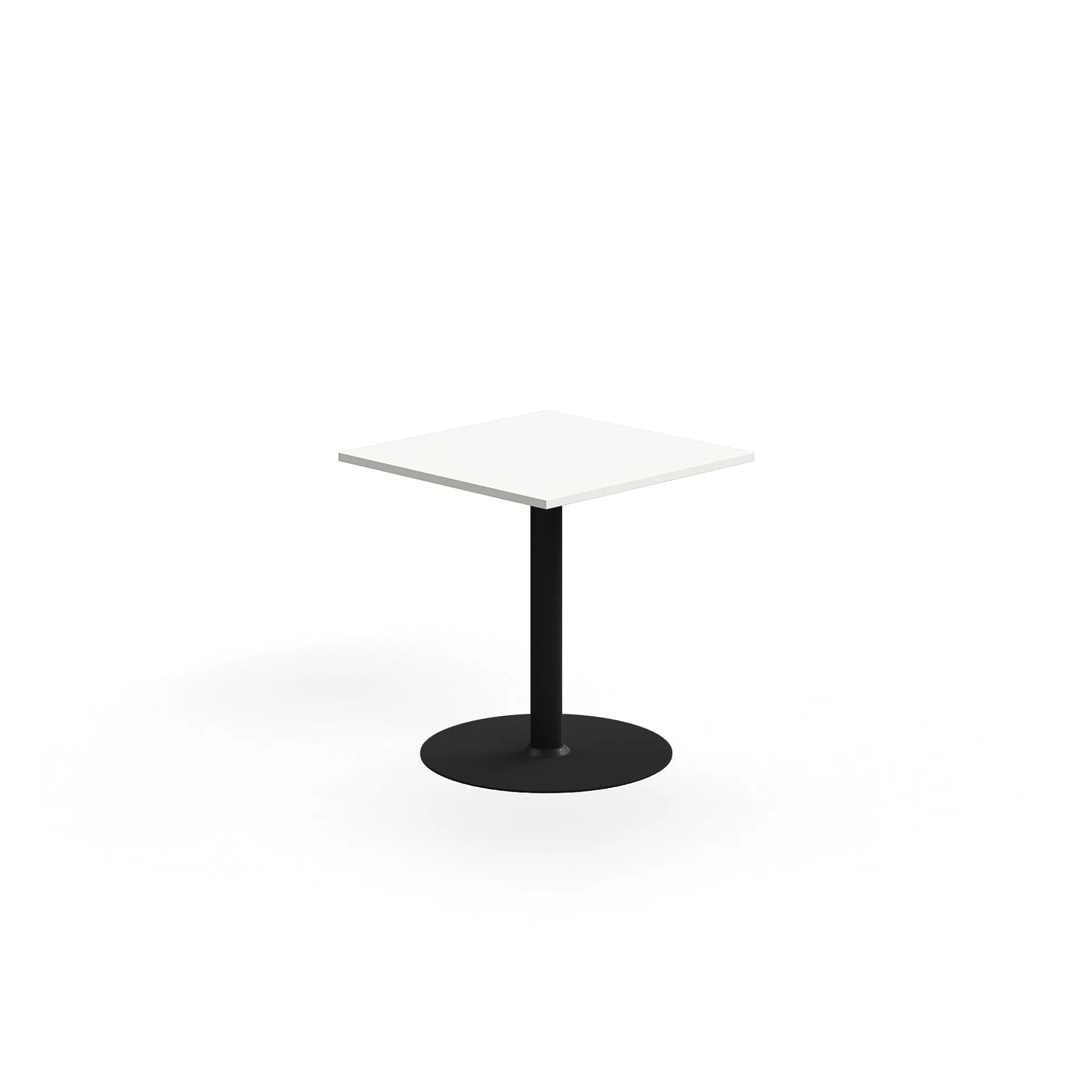 Pöytä ALVA 700x700x720 mm, korkeapainelaminaatti, musta/valkoinen
