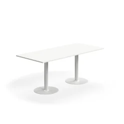Pöytä ALVA 1800x800x720 mm, korkeapainelaminaatti, valkoinen