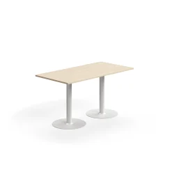 Pöytä ALVA 1400x700x720 mm, korkeapainelaminaatti, valkoinen/koivu