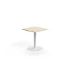 Pöytä ALVA 700x700x720 mm, korkeapainelaminaatti, valkoinen/koivu