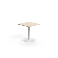 Pöytä ALVA 700x700x720 mm, korkeapainelaminaatti, valkoinen/koivu