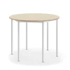 Pöytä BORÅS Korkeapainelaminaatti HPL, pyöreä, Ø1200x900 mm, koivu, valkoinen
