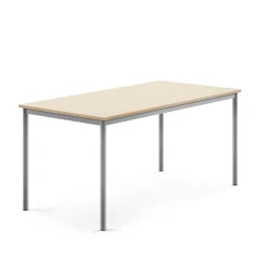 Pöytä BORÅS Korkeapainelaminaatti HPL, 1600x800x720 mm, koivu, hopeanharmaa