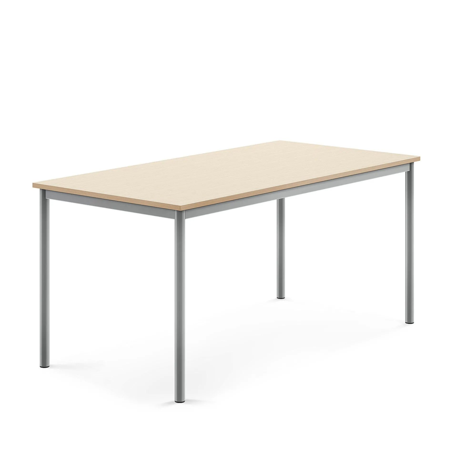 Pöytä BORÅS Korkeapainelaminaatti HPL, 1600x800x720 mm, koivu, hopeanharmaa