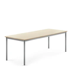 Pöytä BORÅS Korkeapainelaminaatti HPL, 1800x700x600 mm, koivu, hopeanharmaa