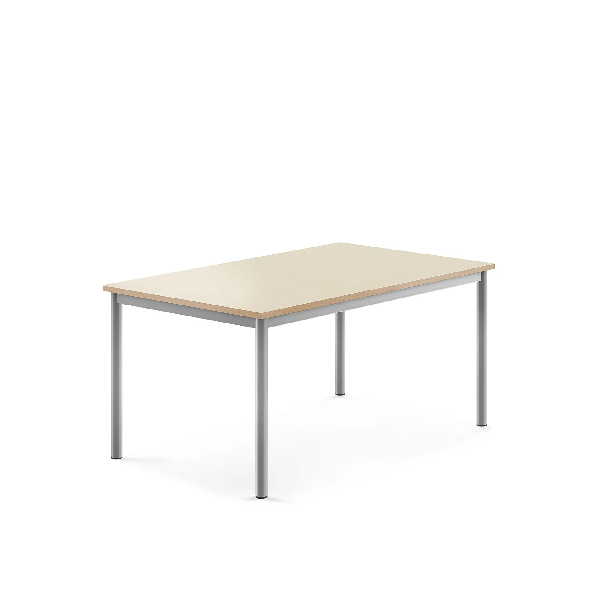 Pöytä BORÅS Korkeapainelaminaatti HPL, 1200x800x600 mm, koivu, hopeanharmaa