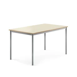 Pöytä BORÅS Korkeapainelaminaatti HPL, 1400x800x720 mm, koivu, hopeanharmaa