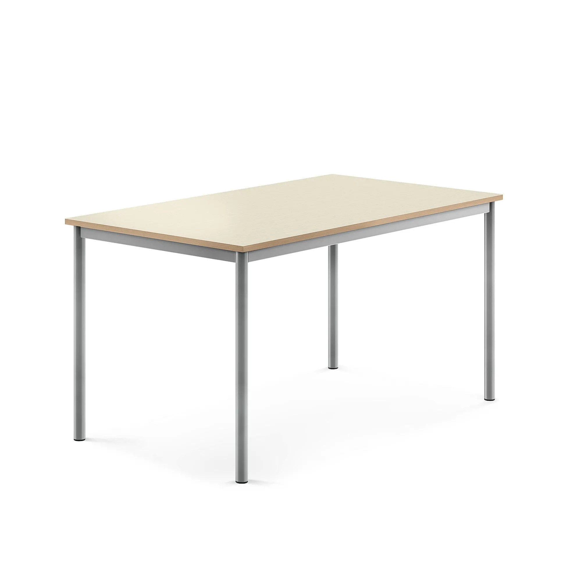 Pöytä BORÅS Korkeapainelaminaatti HPL, 1400x800x720 mm, koivu, hopeanharmaa