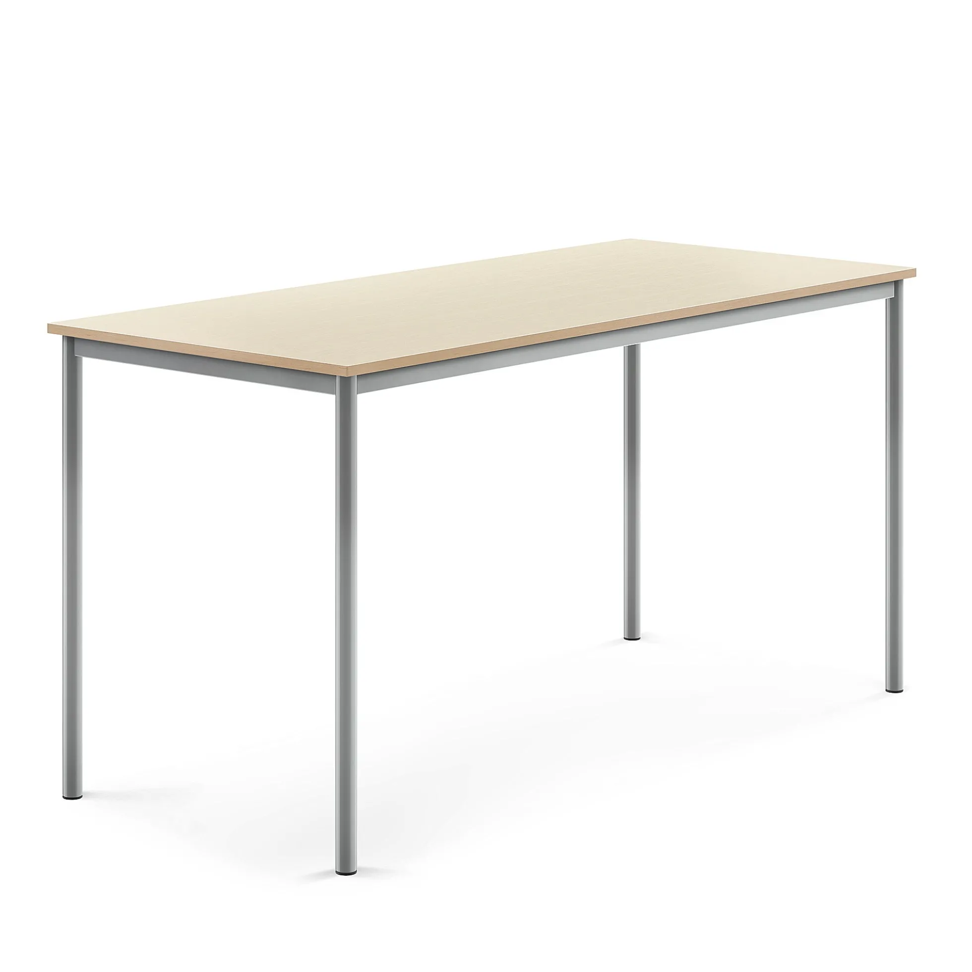 Pöytä BORÅS Korkeapainelaminaatti HPL, 1800x800x900 mm, koivu, hopeanharmaa