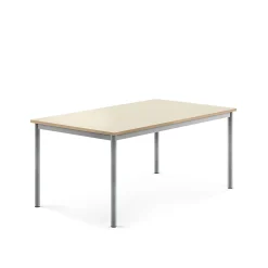 Pöytä BORÅS Korkeapainelaminaatti HPL, 1400x800x600 mm, koivu, hopeanharmaa