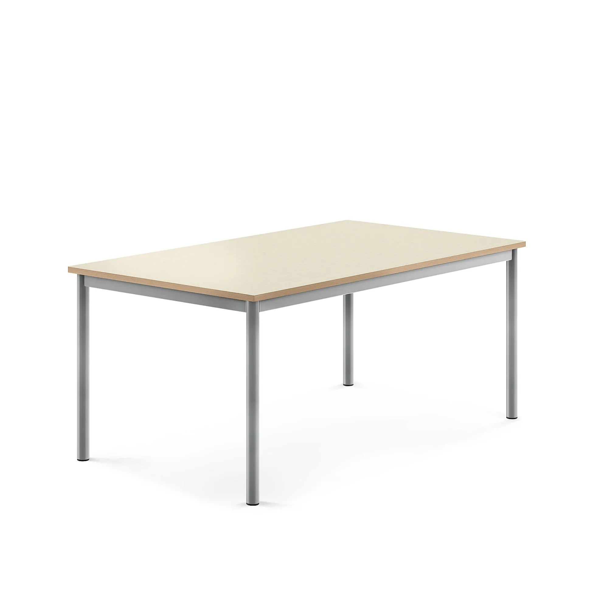 Pöytä BORÅS Korkeapainelaminaatti HPL, 1400x800x600 mm, koivu, hopeanharmaa