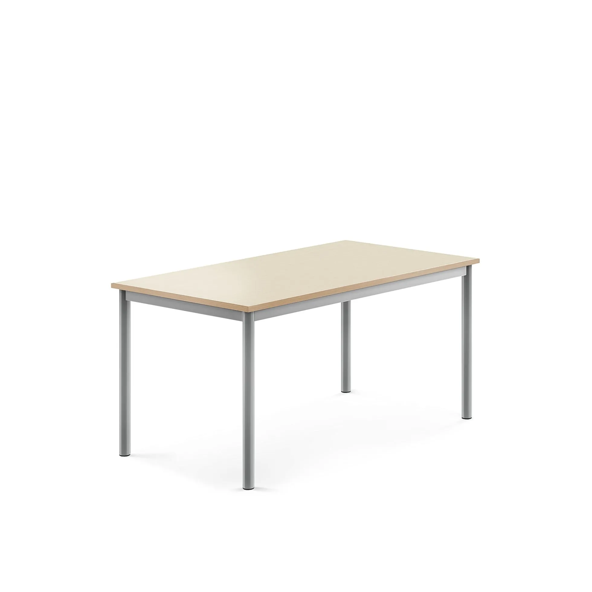 Pöytä BORÅS Korkeapainelaminaatti HPL, 1200x700x600 mm, koivu, hopeanharmaa