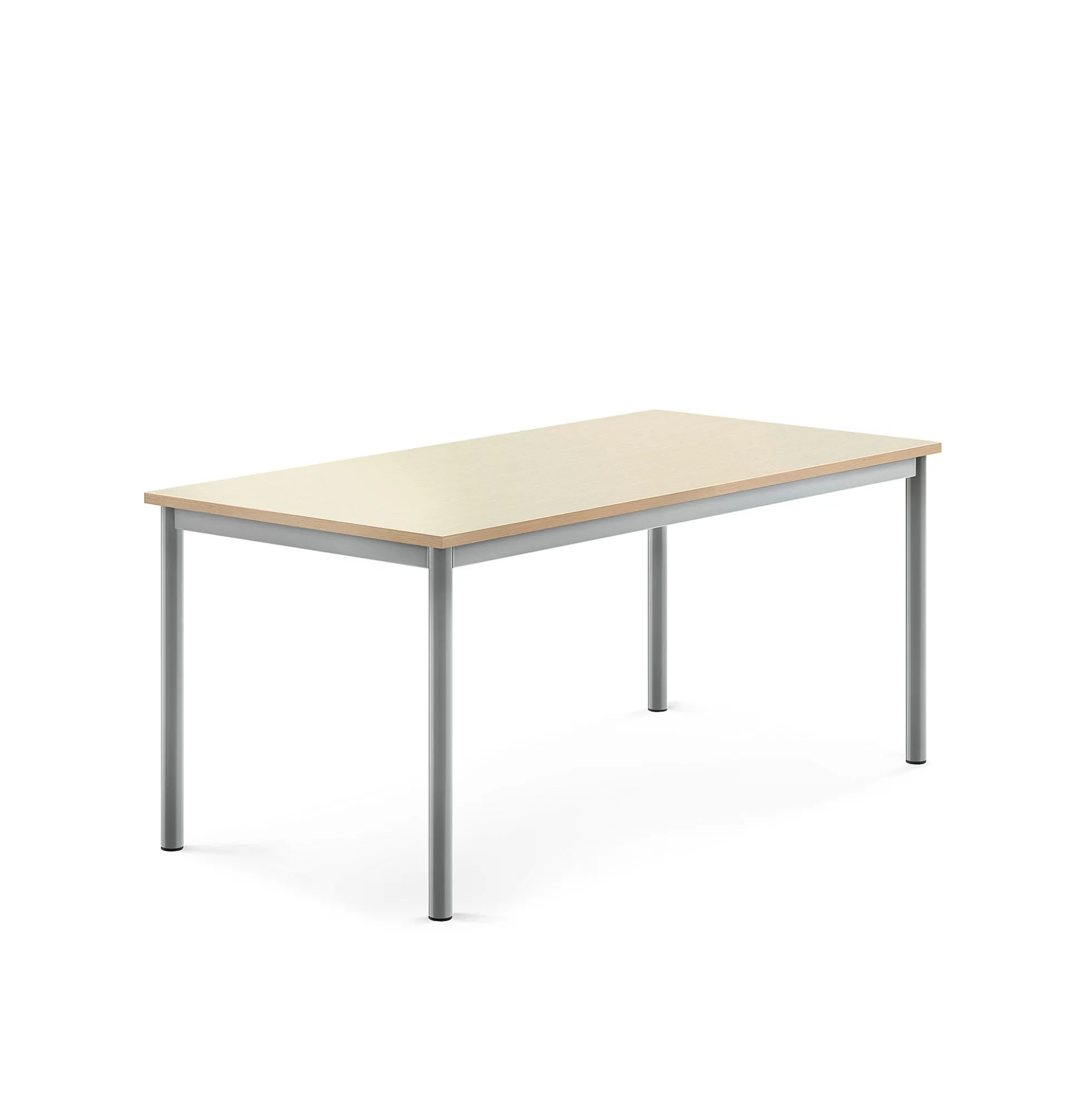 Pöytä BORÅS Korkeapainelaminaatti HPL, 1400x700x600 mm, koivu, hopeanharmaa