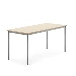 Pöytä BORÅS Korkeapainelaminaatti HPL, 1600x700x720 mm, koivu, hopeanharmaa