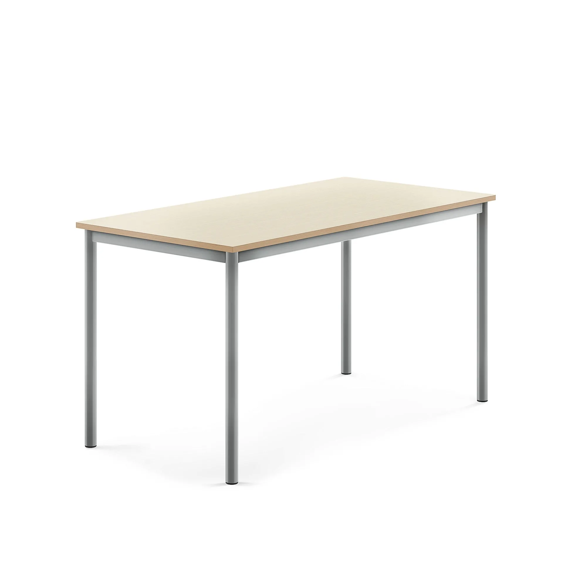 Pöytä BORÅS Korkeapainelaminaatti HPL, 1400x700x720 mm, koivu, hopeanharmaa